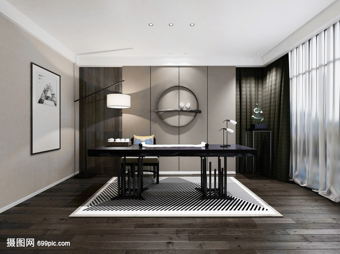 新中式书房 传统与现代交融的雅致空间